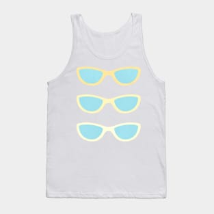 Blue and yellow retro sunglasses Tank Top